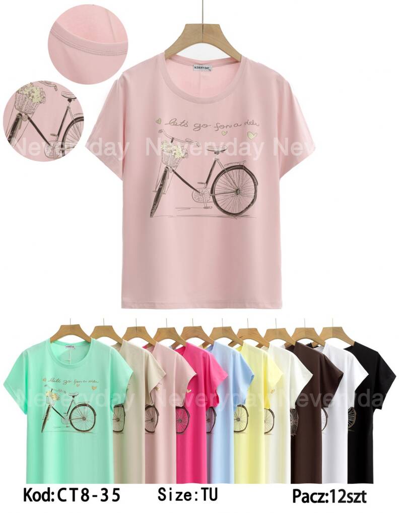 Bluzki damskie  Roz Standard, Mix Kolor Paczka 12 szt